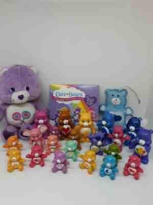 Huge Lot Of Care Bears Figures cousins Includes Plush DVD And Christmas Ornament