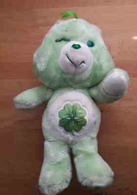 Vintage Care Bears Good Luck Bear Lucky Charm Plush Green 1980s Kenner Clover