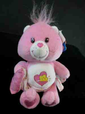 NWT 2003 Care Bears Pink Baby Hugs Bear Diaper Heart Star Plush Stuffed 8