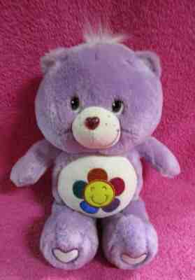 Care Bears Harmony Bear Glitter Glow in the Dark Purple Plush 13