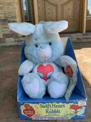 RARE 1984 Kenner Care Bear Cousin Swift Heart Rabbit In Box