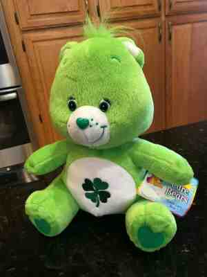 Care Bears green Irish Shamrock Good Luck Bear plush sitting stuffed toy 11