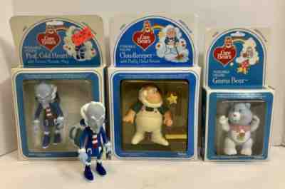Lot of 4 Vtg Kenner Care Bear Poseable Figures Grams Prof Cold Heart Cloudkeeper
