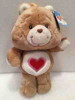 NEW 2002 BROWN TENDERHEART Bear Care Bears 20th Anniversary 12” RARE EXCLUSIVE