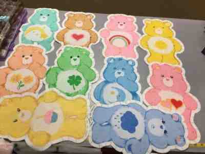 10 Vtg 83 Care Bear Cut and Sew Fabric for Pillows Lot Of Birthday Wish Sunshine