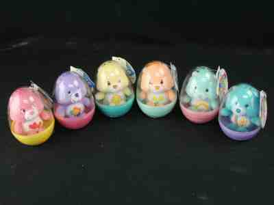 Set of 6 NOS New Care Bears Easter Eggs 2004 Wish, Funshine, Friend, Love-a-lot+