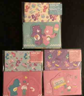 NEW In Package Care Bears Set Of 3 Letter Stationery Sets