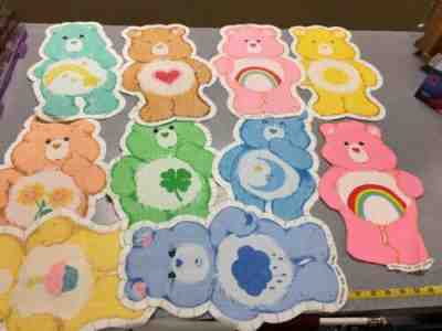 10 Vtg 83 Care Bear Cut and Sew Fabric for Pillows Lot Of Birthday Wish Sunshine