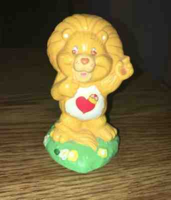 Vintage 1980s Brave Heart  Ceramic Lion Figurine, By Care Bear Cousins 3-1/2