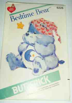 Butterick 6226 Bedtime CARE BEAR Pattern Uncut 1983