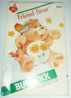 Butterick 6231 Friend CARE BEAR Pattern Uncut 1983