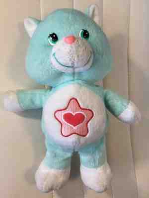 Care Bear Cousins Proud Heart 10” Kitty Cat Plush Toy Light Blue Pink Star 2003