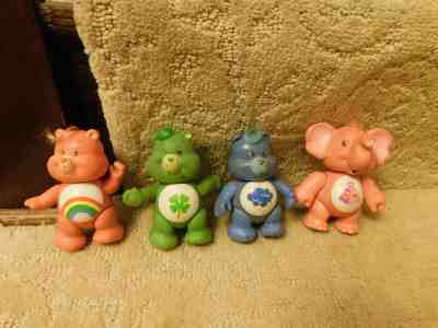 Vtg 3” Care Bear Teddy Action Figures Love-A-Lot Lucky Grumpy Heart Elephant toy