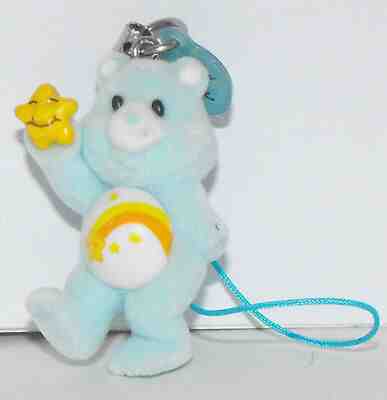 Wish Care Bear Dangler - 3D Flocked Figurine Dangling Charm - Capsule Toy
