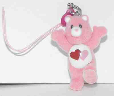 Love-a-Lot Care Bear Dangler - 3D Flocked Figurine Dangling Charm - Capsule Toy