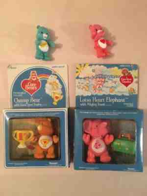 Vintage 1983 Kenner Care Bears CHAMP BEAR with TROPHY 3 1/4