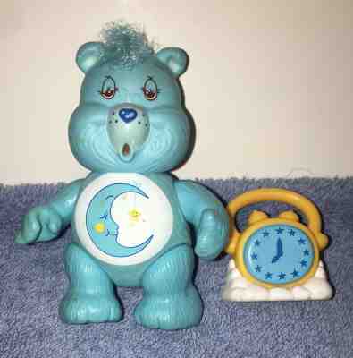 Vintage POSEABLE CARE BEARS with ACCESSORY Bedtime Bear with Snooze Alarm RARE