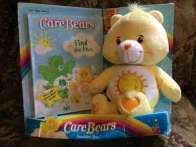 Care Bears Funshine Bear + Book ~ NIB 2004 Play Along 