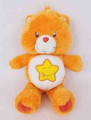 Care Bear Plush Laugh a Lot Bear Carebear 2003  Star Orange Stuffed 13