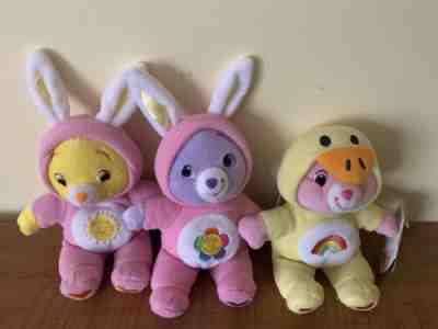 Easter Care Bears Plush Lot- Funshine, Harmony, Cheer