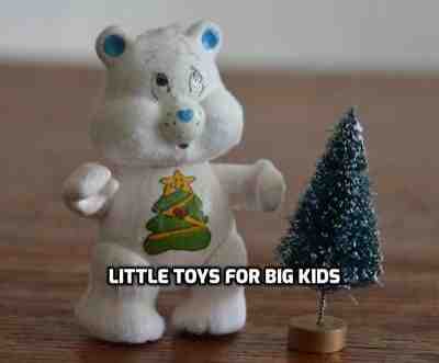 CUSTOM Vintage Kenner Poseable 3" Figure CARE BEAR 3" CHRISTMAS WISHES  Flocked