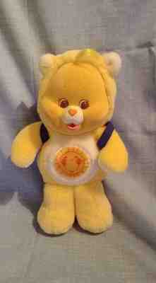 Care Bears Funshine Cub, w/ mini backpack, 80's nostalgia cartoon toy, Kenner