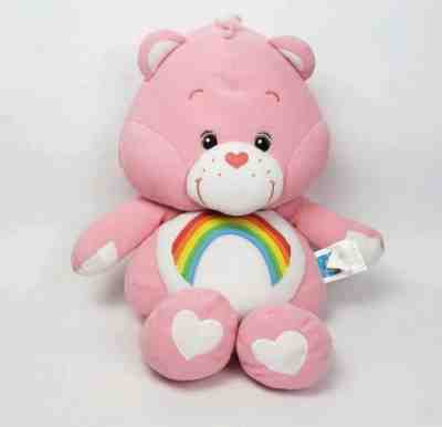 Carebear Pillow Cheer Bear Plush Pink Rainbow Stuffed Toy Doll 24