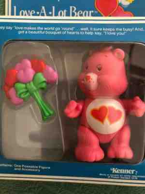 Care bears love-a-lot bear With Bouquet Of Hearts Poseable Figure