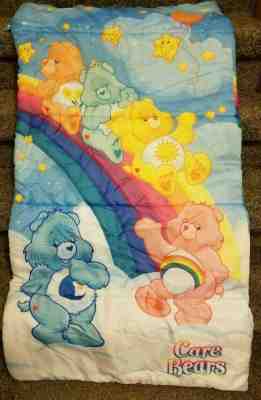 Care Bears Sweet Dream Bedtime Bear Blue Kids Sleeping Bag Rainbow Polyester
