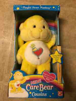Care Bears Cousins Playful Heart Monkey in box w sealed DVD 2004