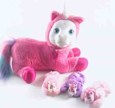 Rare Hasbro Unicorn Pony Surprise Starburst Pink Glittery 3 Babies Rainbow Puppy