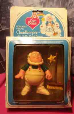 Vintage Kenner Care Bears Poseable Cloud Keeper Figure with Fluffy Cloud Broom 