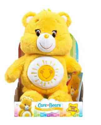 Care Bears Funshine Bear Medium Plush With DVD Included. NEW