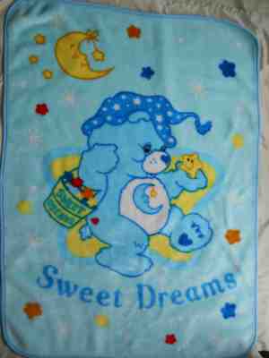 Care Bears SWEETDREAMS Plush BEDTIME Bear Cozy Baby Toddler Blanket THROW