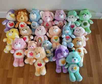 Care Bears Lot of 20 Plush animals - various types. 2 sizes.