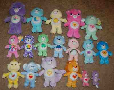 Lot of 18 Plush Care Bears and Cousins No Duplicates