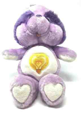 Kenner Care Bears Cousins Vintage 1984 Purple Raccoon Bright Heart Plush Toy