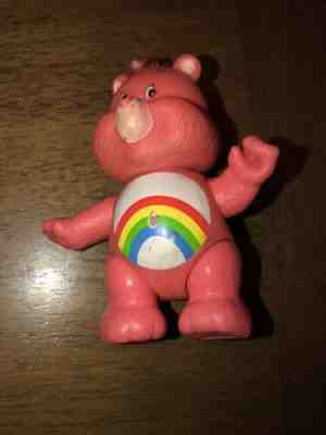 Vintage 1983 Kenner Care Bears CHEER BEAR poseable PVC Figure Rainbow 3.5