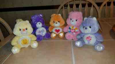 5 Care Bears Plush Stuffed Animals Share Funshine Tenderheart Hopeful Heart +