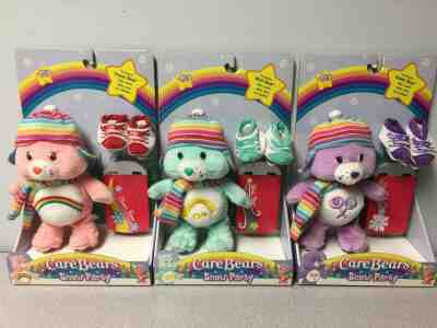 Care Bear - Snow Party - Complete Set of 3 Cheer, Share, Wish - Plush