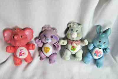 4 Care Bears Rabbit, Elephant, Raccoon & Bear Pre-Loved  