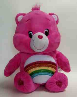 2015 Pink Rainbow Care Bear Plush Sing-a-Long Cheer Bear ANIMATED TALKS SINGS