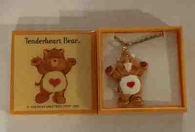 New In Box Care Bears Vintage Tender Heart Bear Necklace 1985