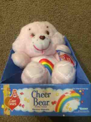 NOS Vintage 80s Kenner Care Bears Cheer Bear plush stuffed animal New