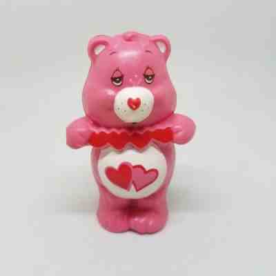Vintage Care Bears Love-A-Lot Bear Paper Hearts PVC Figure 1983 Miniature Mini