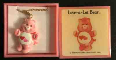 New In Box Care Bears Lot Of 7 Vintage Necklaces 1985