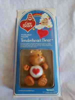 Vintage care bears poseable figure vhtf nib 1982-1984 tenderheart bear