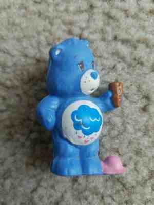 Vintage Care Bears Grumpy Bear w/ Ice Cream Mini PVC Figure (Kenner, 1983)