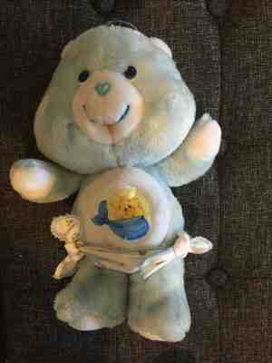 Vintage Care Bears by Kenner 1983 Baby Tugs Bear Diaper Plush Tush Heart Charm 2