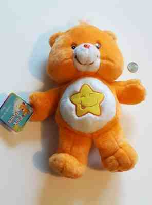 Carebear Plush Laugh-a-Lot Bear Care Bear 2003 13 Inches Star Orange Stuffed